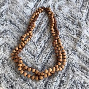 Wooden beaded necklace